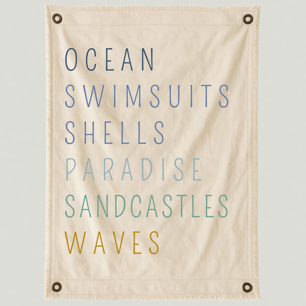 Lienzo Ocean Words