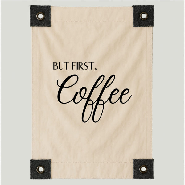 Lienzo But First, Coffee
