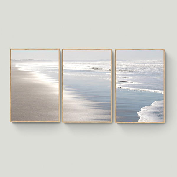 Canvas Tríptico Silver Ocean