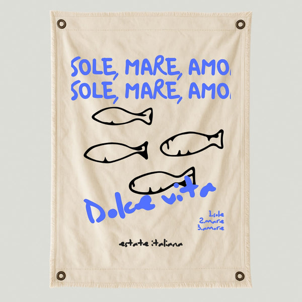 Lienzo Sole, Mare, Amo